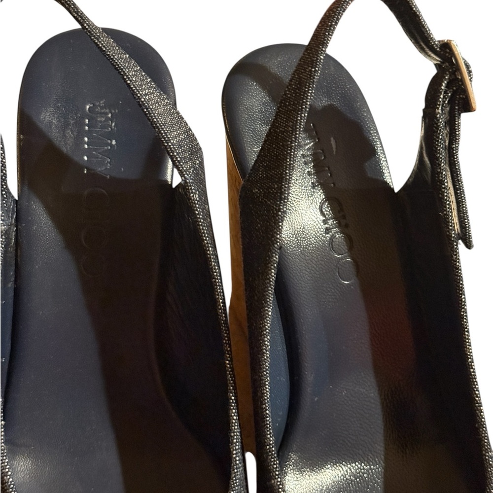 Jimmy Choo Denim and Cork wedge Heels - Picture 5 of 7
